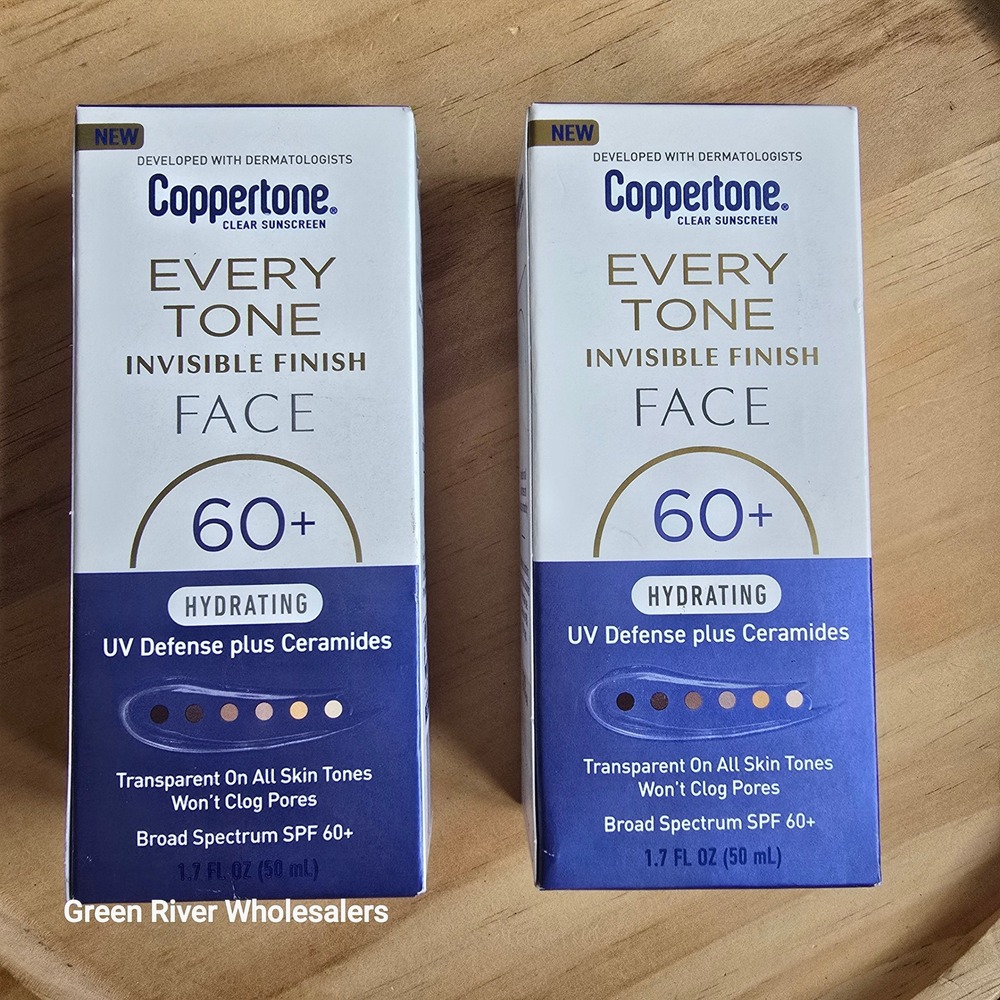 Coppertone Every Tone Invisible Finish Face Sunscreen SPF 60+ Hydrating 2 Pack